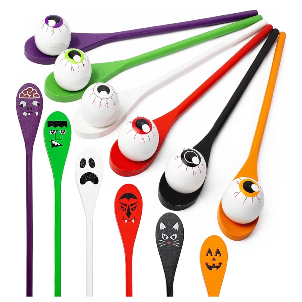 Colorful Halloween Eyeball Spoons Set